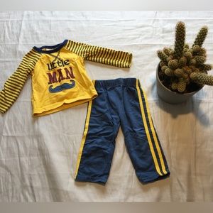 12M “Little Man” shirt and pants set